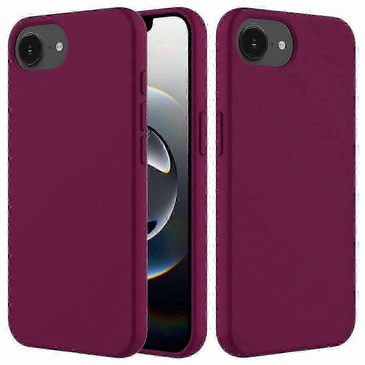 Silicone Soft-Lined Drop-Proof Phone Case for 16e - Red Back Cover