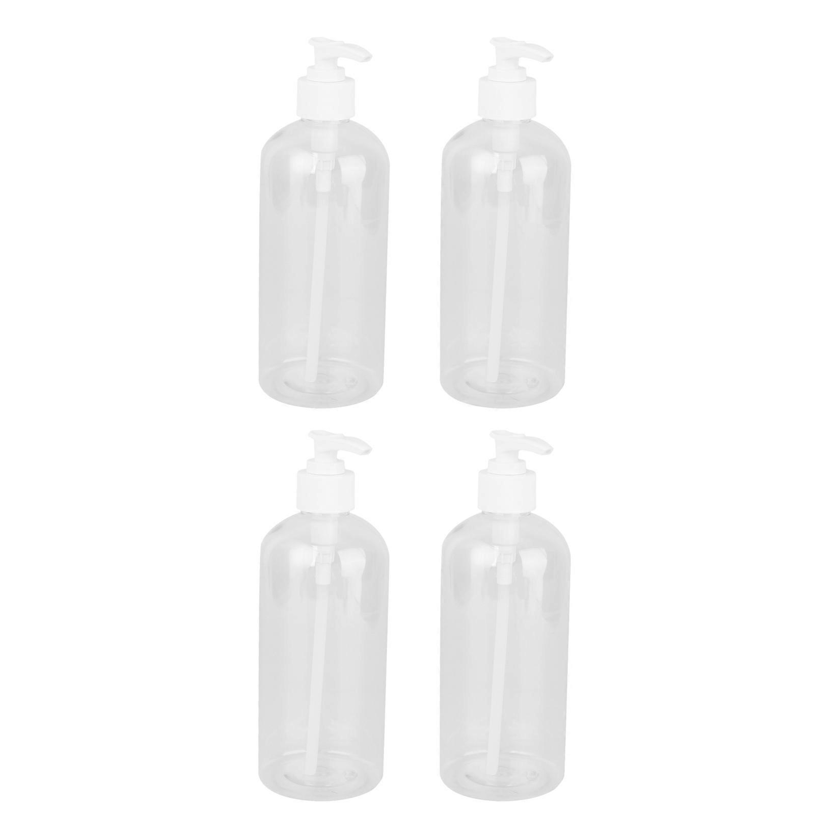 Clear Empty Pump Bottle for Storage Liquid 12Pcs White Cosmetic Bottles