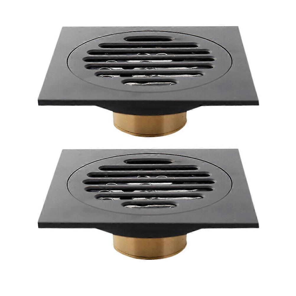 Stainless Steel Floor Drain Square 2Pcs Deodorant Strainer for Draining