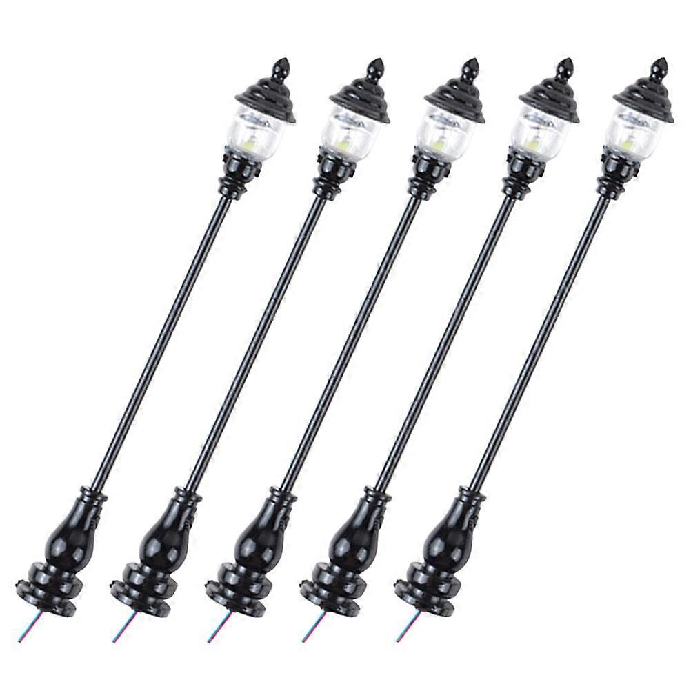 Black Mini Yard Lamp Model for Decorative Use 25Pcs Set for Dioramas