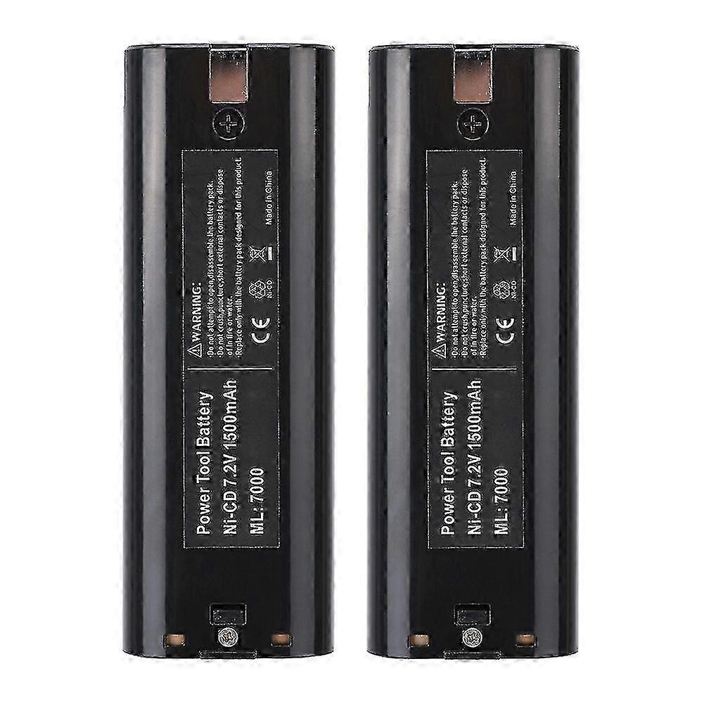 Exquisite 2PCS 7.2V 2100mAh Rechargeable Power Tools NiCd Battery Replacement compatible with Makita 7000 Blac