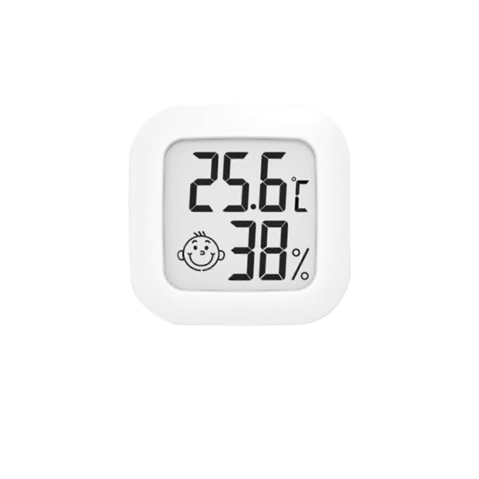 Thermohygrometer Indoor Room Mini LCD Digital Temperature Humidity Meter White Weather Station Sensor