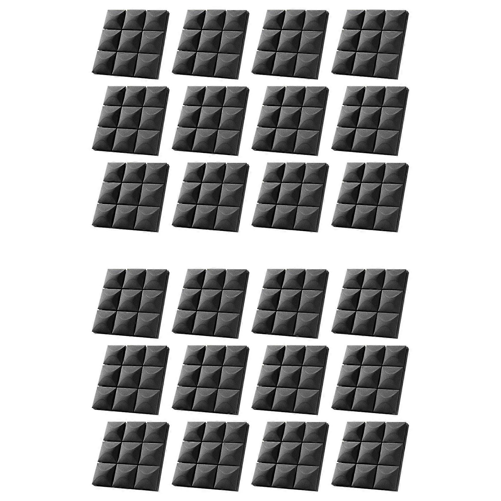 12 Pack Sound Proof Foam Panels with Self-Adhesive, Black