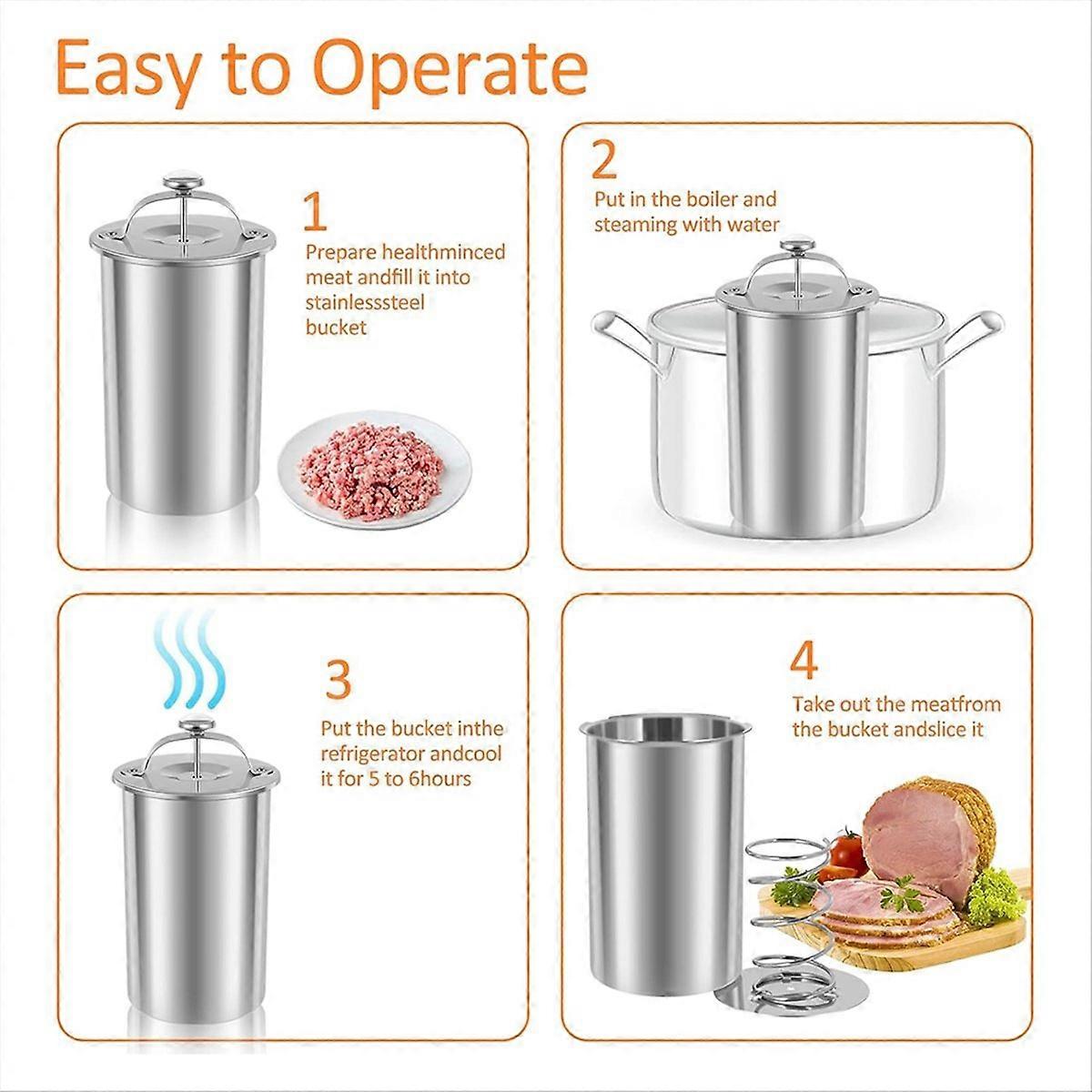 Meat Pressing Cooker Stainless Steel Ham Maker Ham Maker