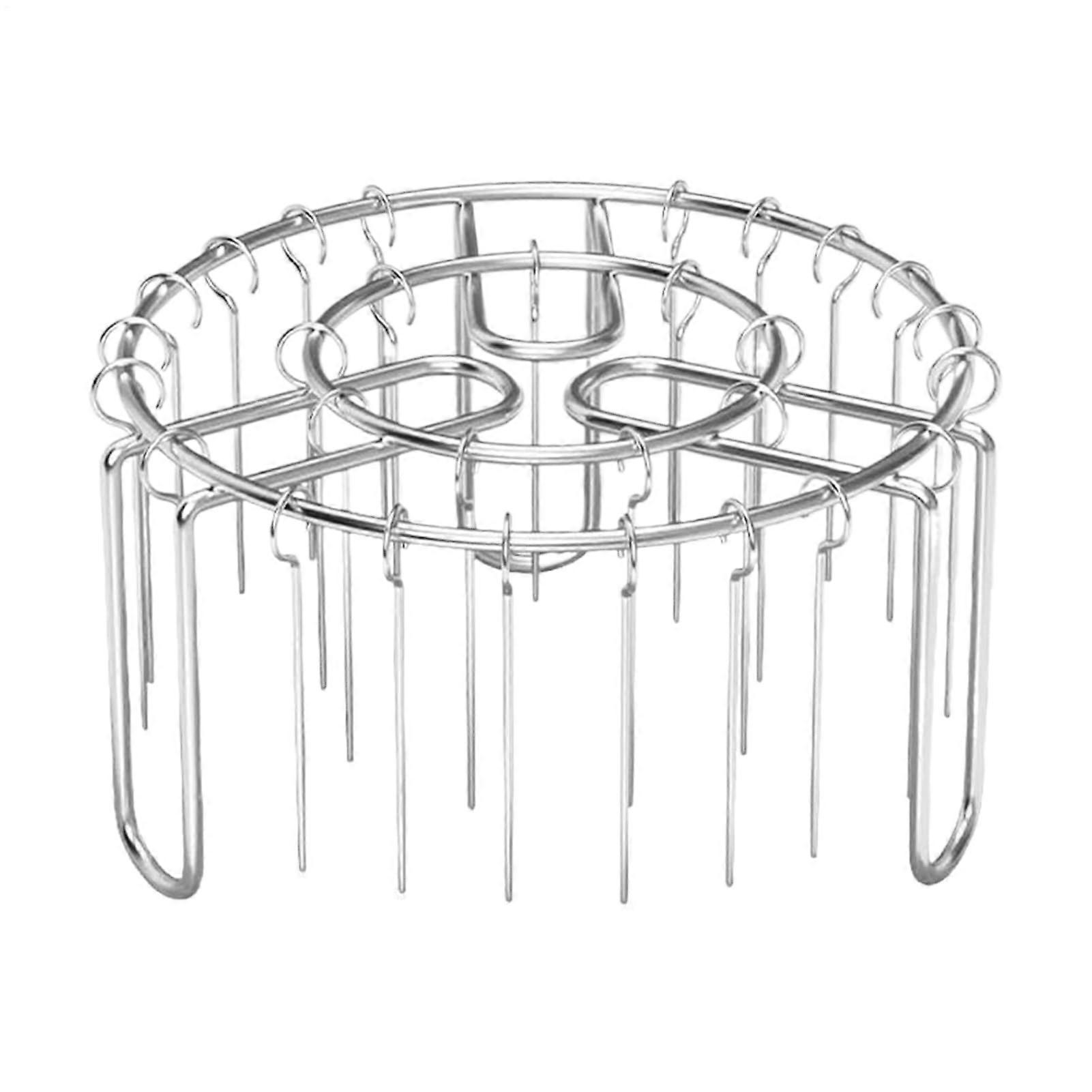 Air Fryer Rack Stainless Steel Grill Rack With Nonstick Vertical Skewers, RustResistant For Meat Shrimp