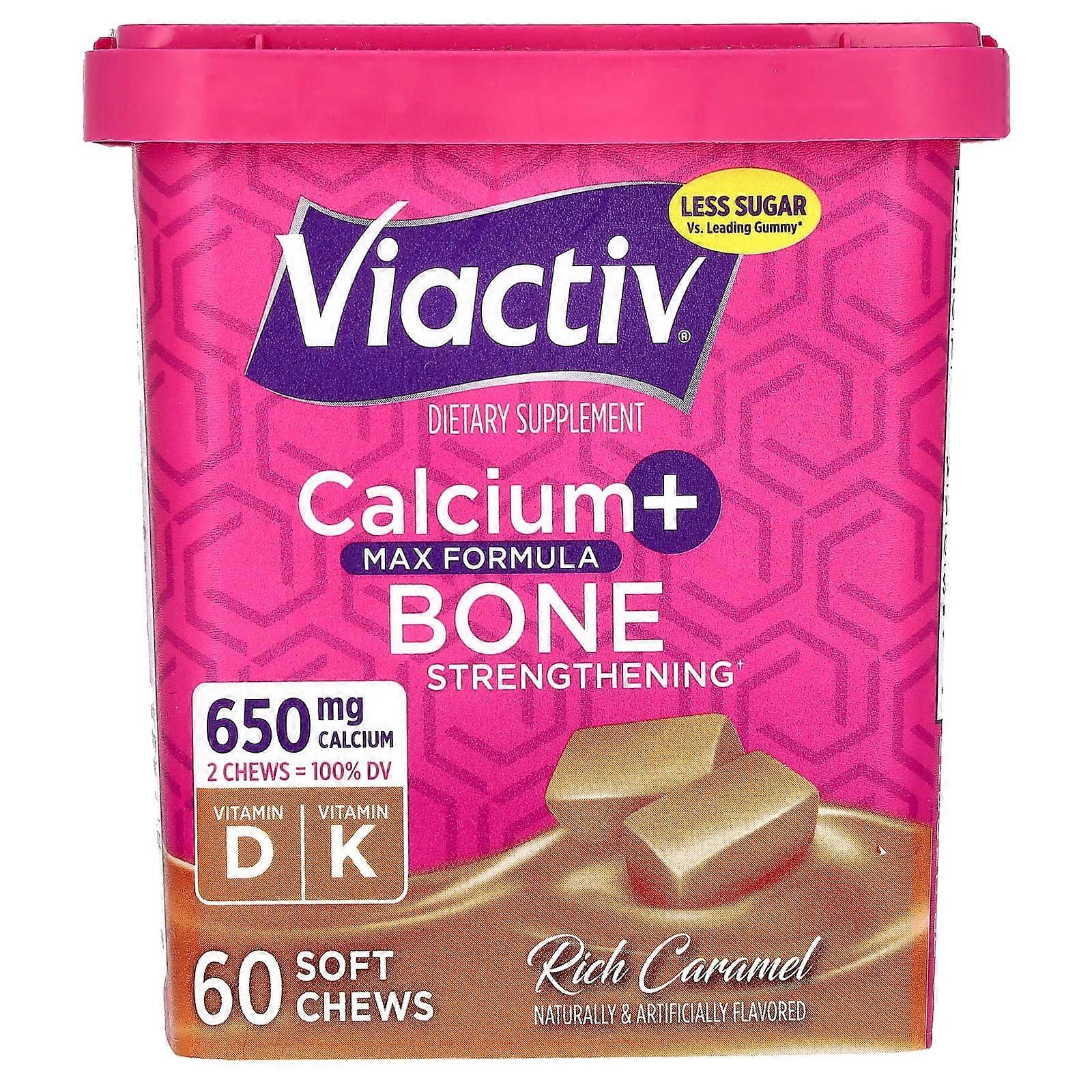Calcium + Bone Strengthening, Max Formula, Rich Caramel, 60 Soft Chews