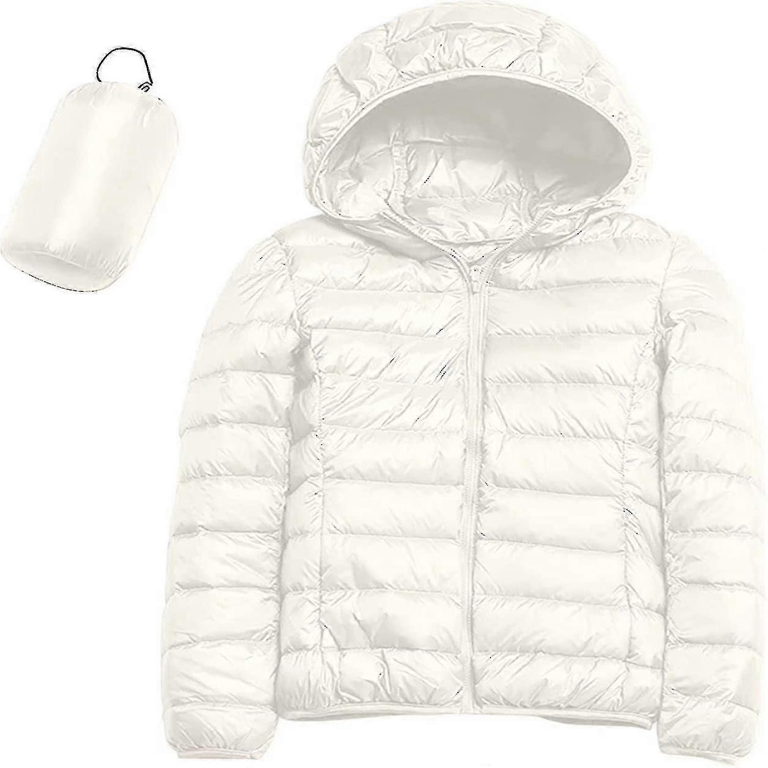 Lightweight Womens Hooded Down Jacket - Packable Puffer Coat