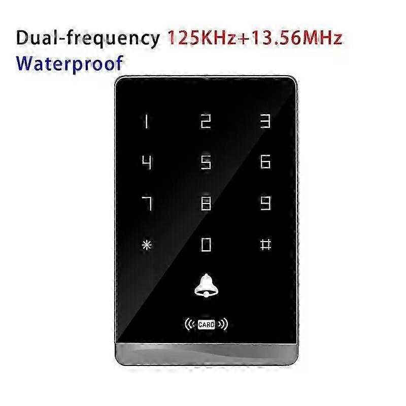 125K/Dual Frequency 125K+1356Mhz IP67 Waterproof Access Control Keypad Outdoor RFID Access Controller Touch Door Opener System