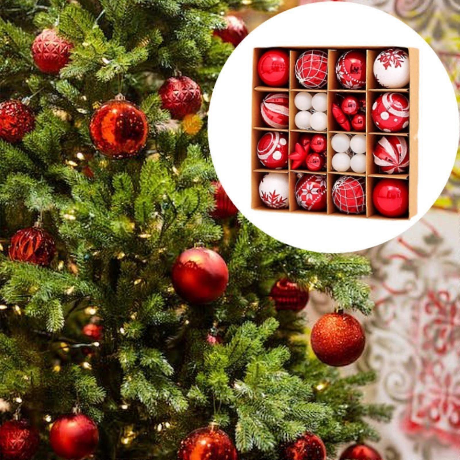 42-teiliges Set Weihnachtskugeln, Christbaumschmuck