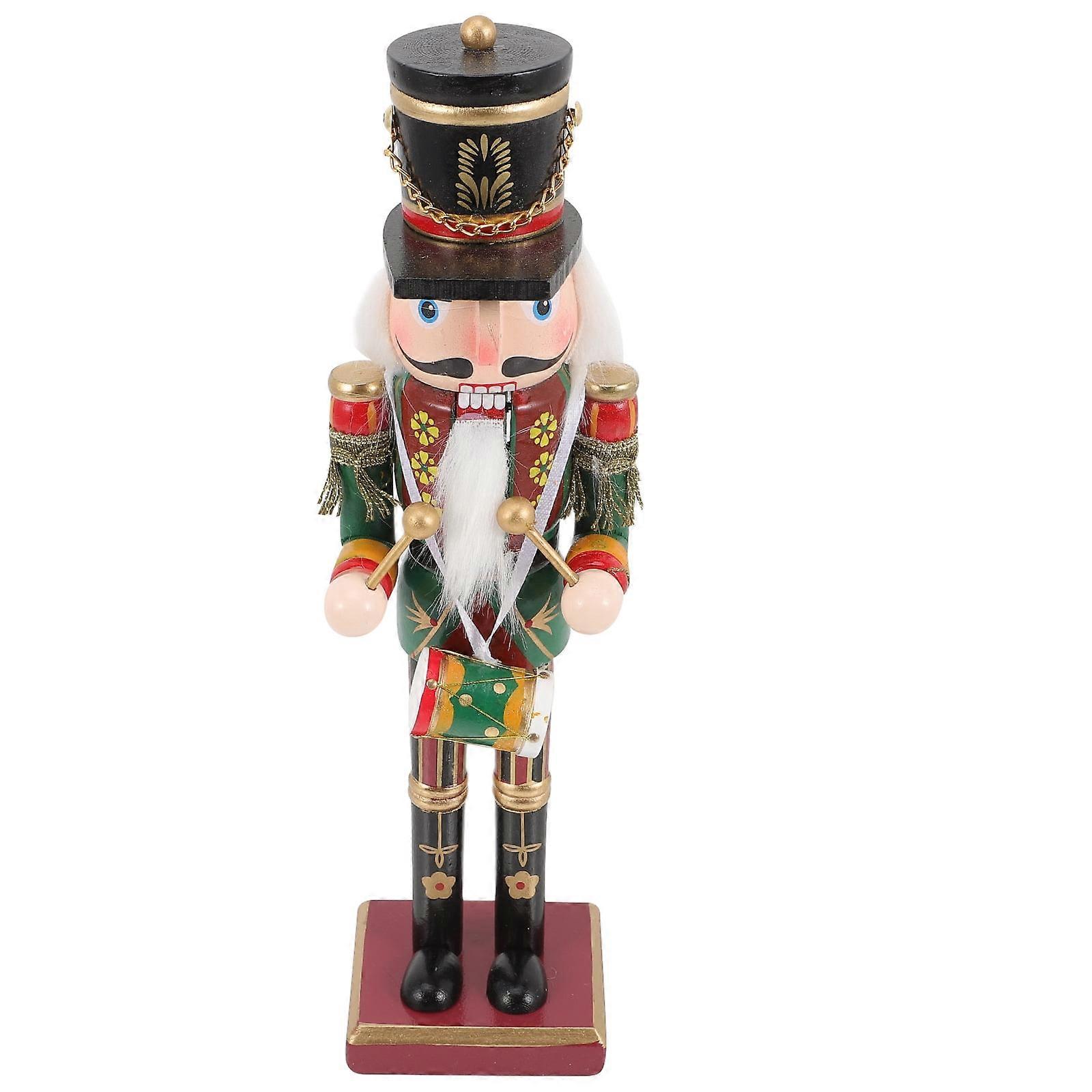 Xmas Nutcracker Xmas Decor Wood Nutcracker Soldier Christmas Party Desktop Ornament
