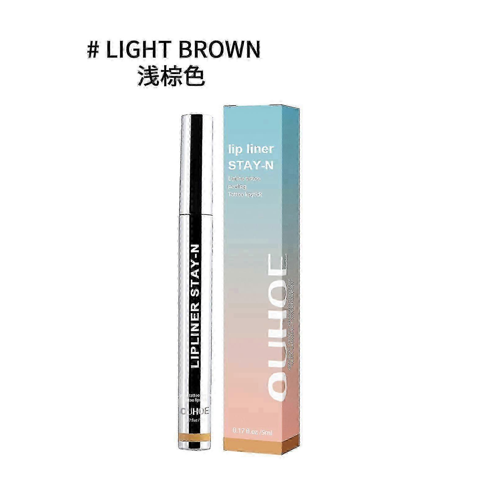 Dark Brown Peel-off Lip Liner With Hyaluronic Acid Vitamin E Long-lasting, Nourishing, Brightening