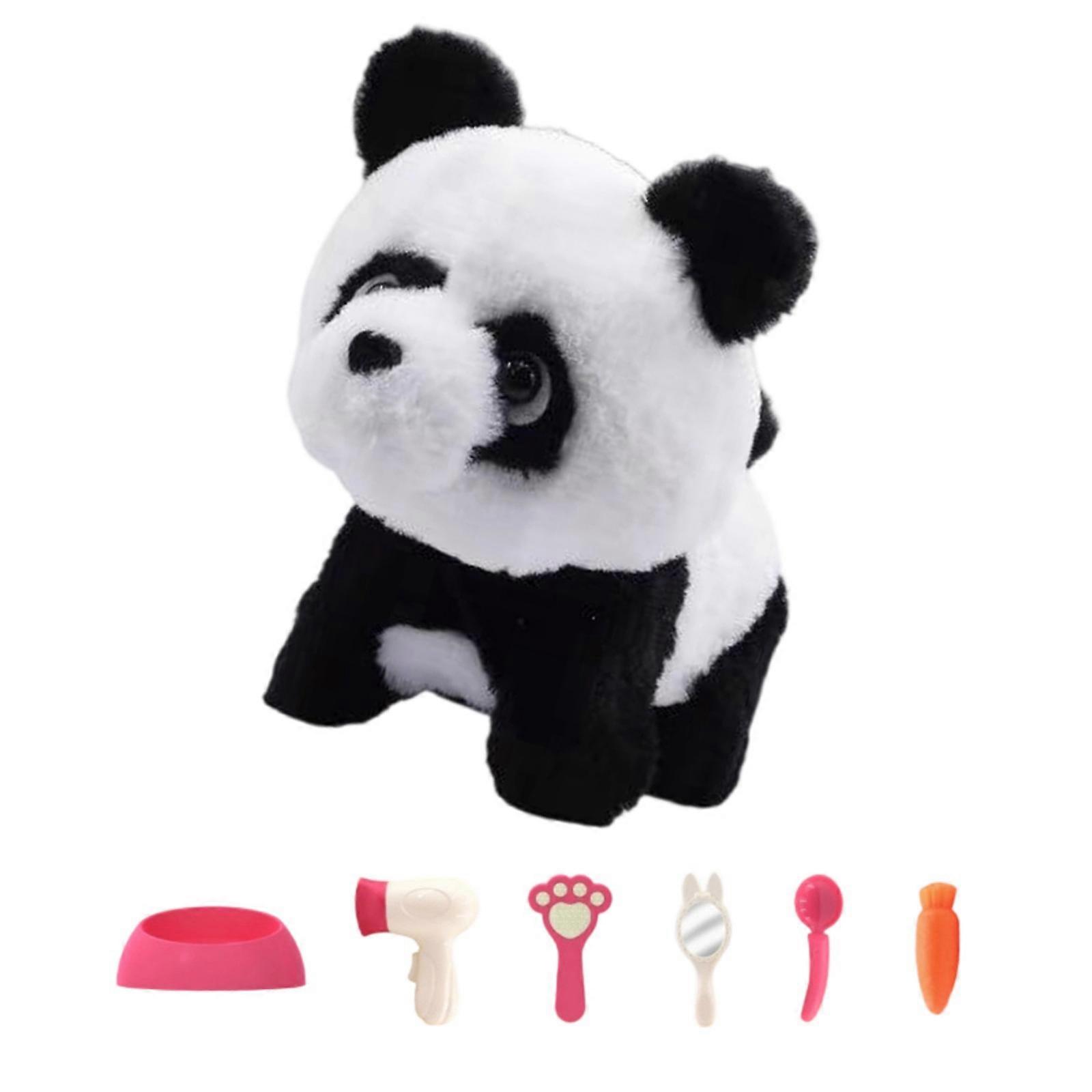 Motorized Electric Pet Toy With Simulation Sound And Responsive Touch Feature Pretend Play Plush Animal Toy For Children Multicolor