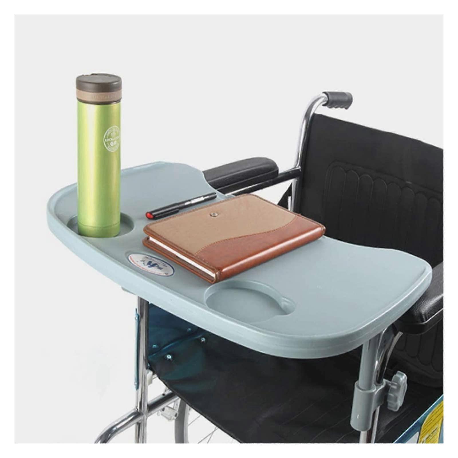 Wheelchair Lap Tray Detachable Table With Cup Holder, Compatible With Manual, Powered Or Electric Wheelchairs