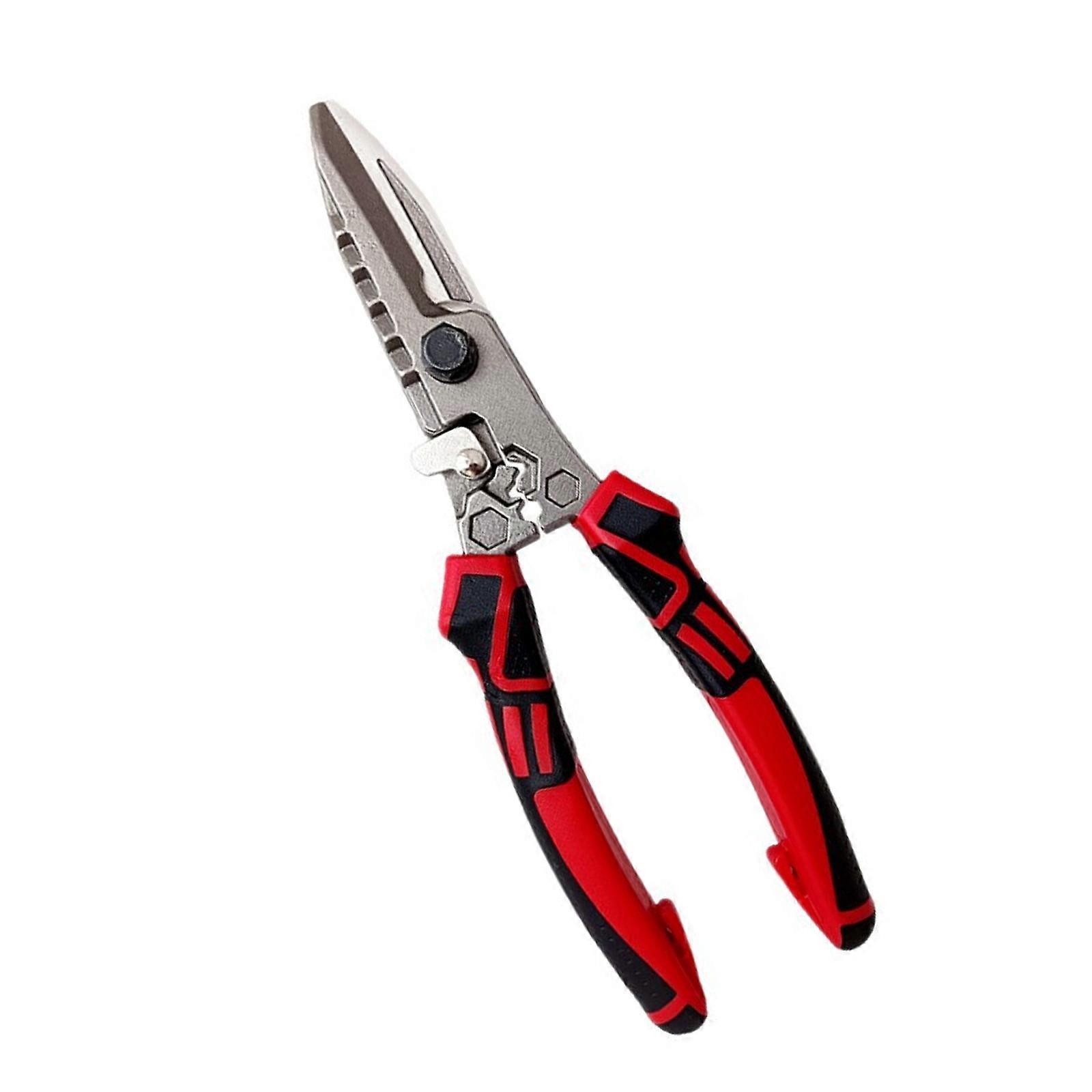 Professional Sheet Metal Shears High Performances Wire Cutters For Precise Iron Trimming Efficient Crimping Tasks Multicolor
