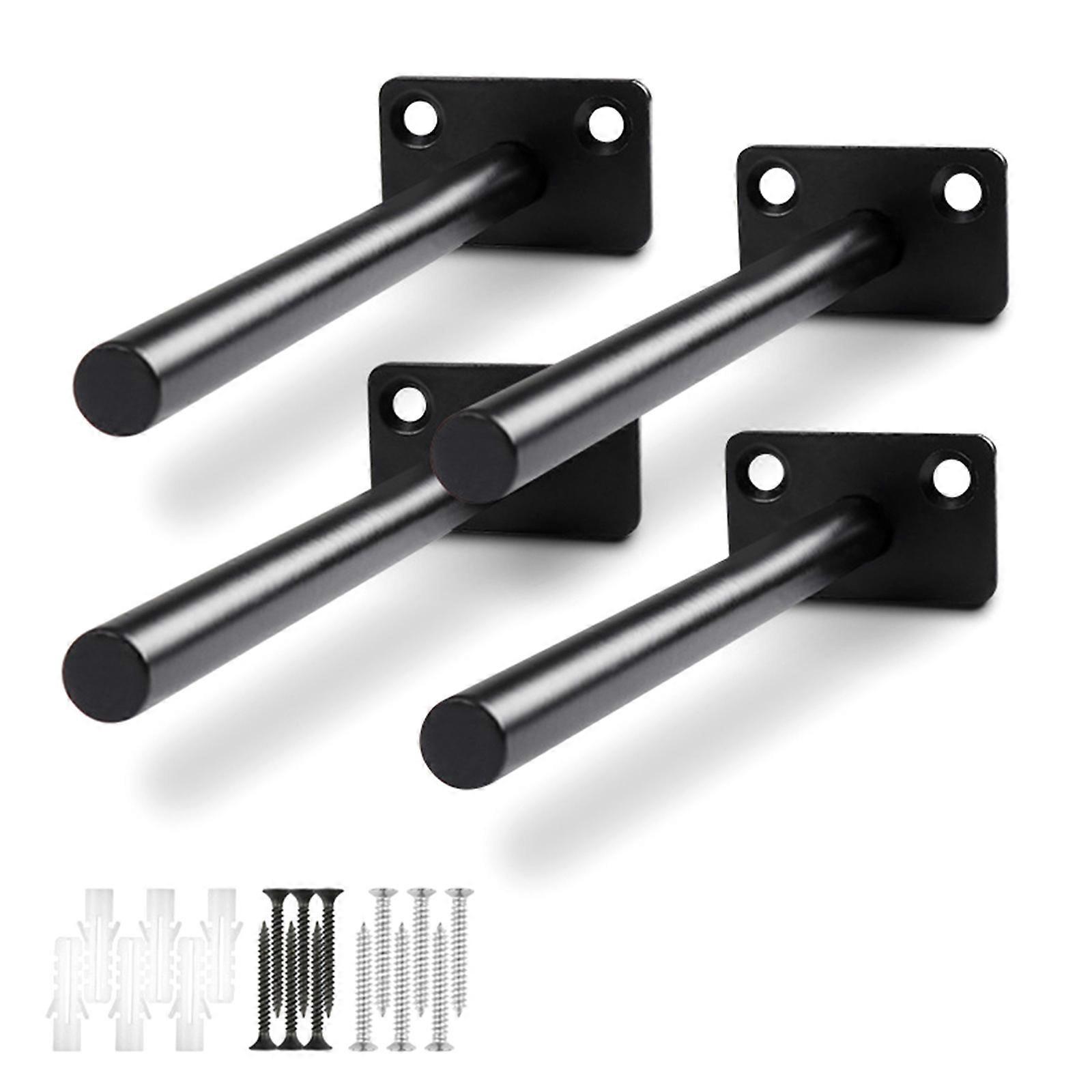Recessed Wall Brackets Supports Double T Structure High Weight Capacity Metal Hardware for Shelving  150mm