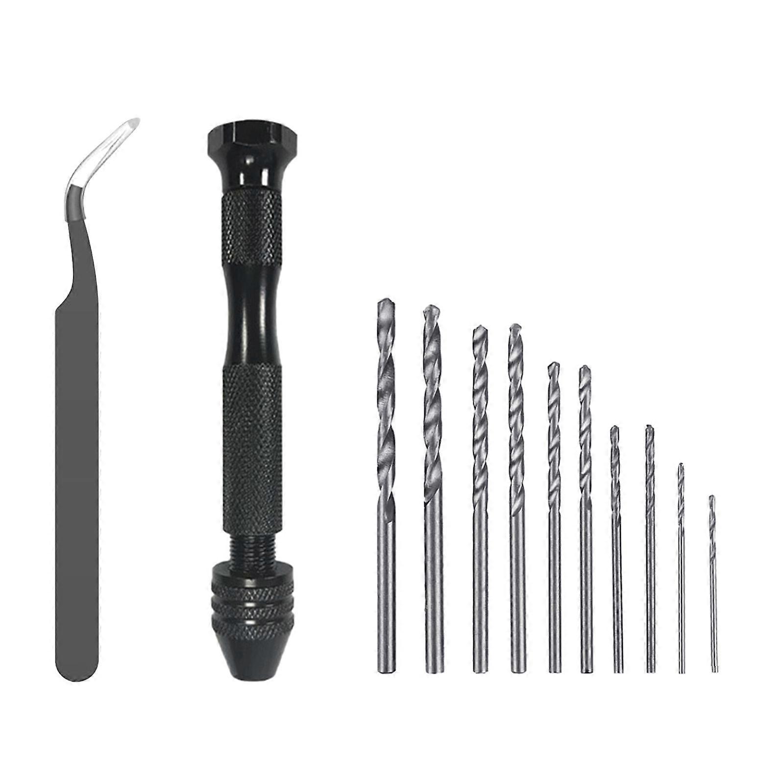 Adjustable Speed Mini Drill With Keyless Chuck High Speed Steel Bit Lightweight Aluminum Tool For Metalworking Crafts Multicolor