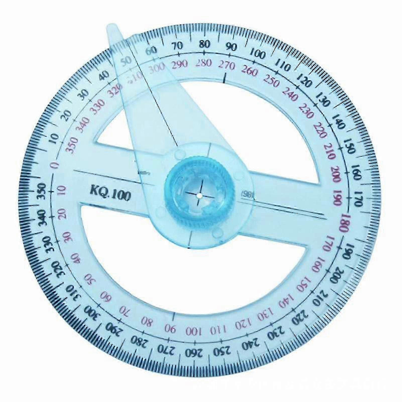 w 360 Degrees Protractor With Swing Arm Full Circle Pointer Angle Ruler Math Geometry Drafting Tools For Students Design Em88