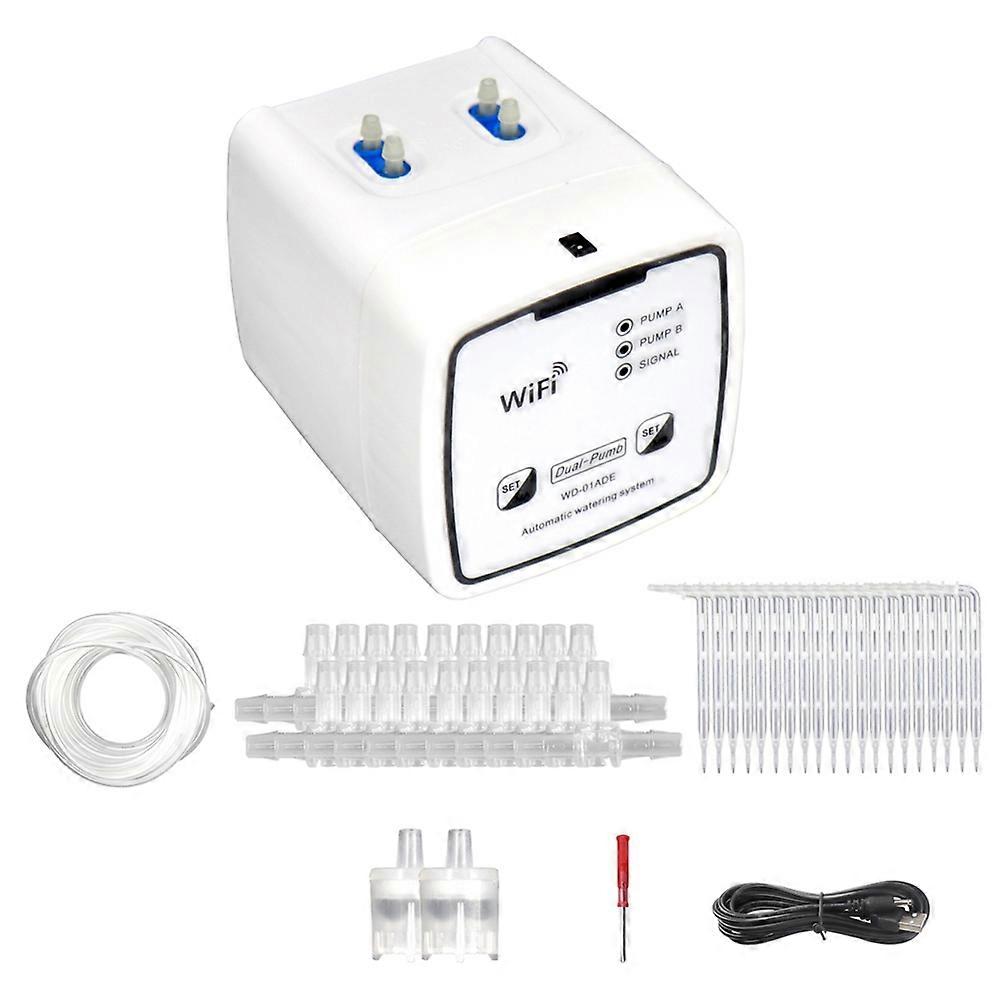 WIFI Intelligent Watering Device Double Pump Timed Automatic Drip Irrigation System APP Controller for Garden Flower