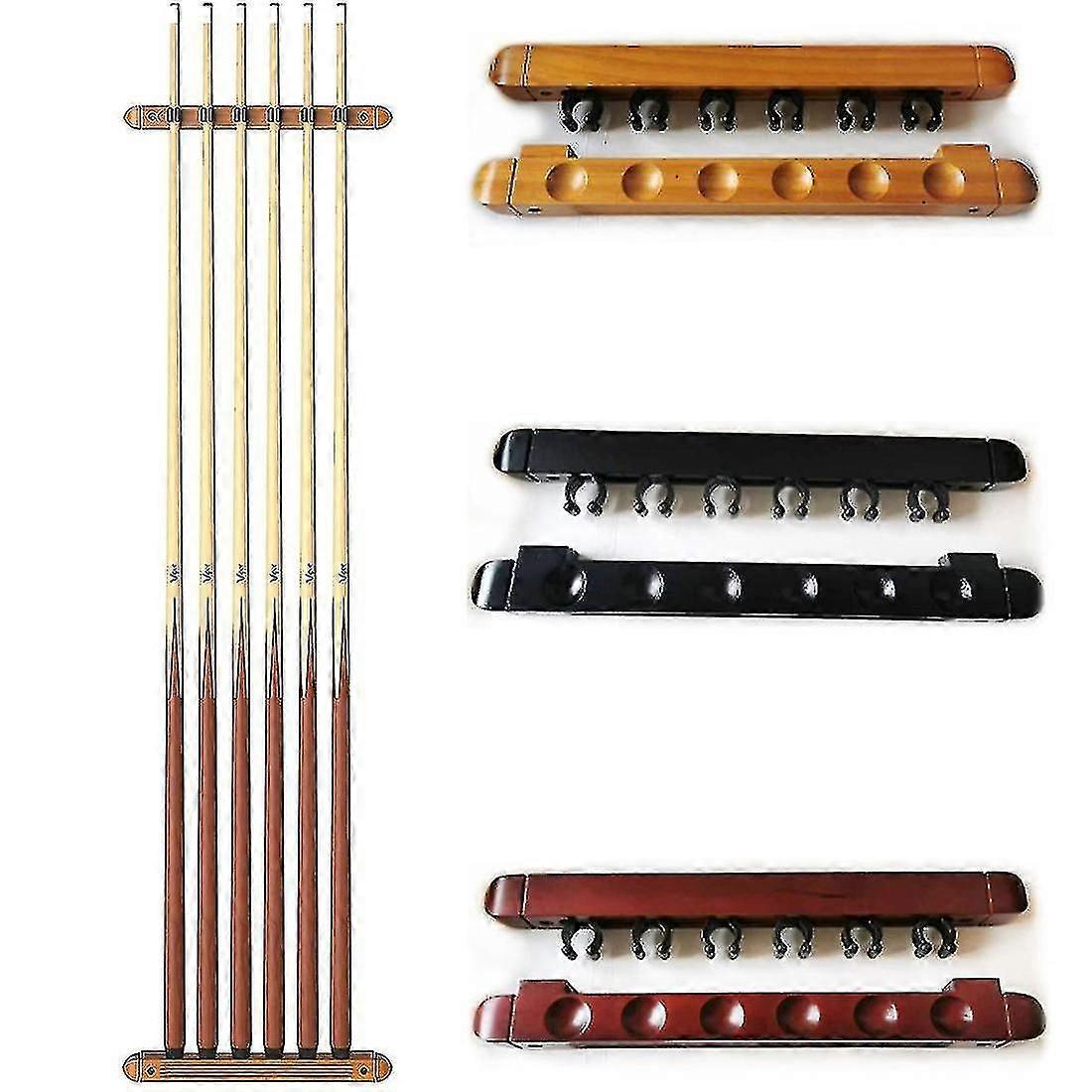 Wall-Mounted Billiard Cue Rack for Room Storage