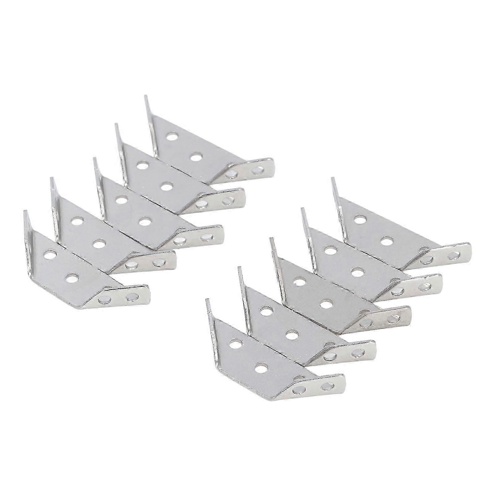 10pcs Aço Inoxidável Multifuncional Triângulo Corner Brace Multi Ângulo Joint Fastener Shelf Support Conector Suporte com 70 Parafusos f26
