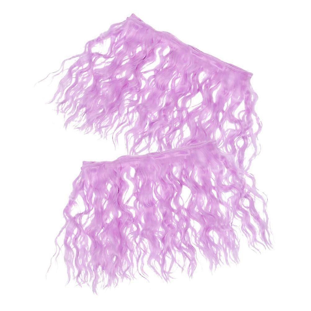 Curly Hair Bundles 2Pcs Perfect For BJD Dolls DIY Craft Making Projects Highlighting Soft Comfort And Unique Style Options