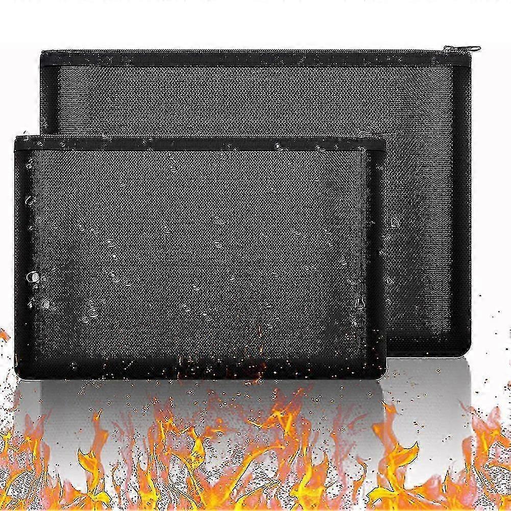 w Fireproof Document Bag, with Fireproof Zipper Safe Bag Fireproof Waterproof for A4 A5 Documents Cas