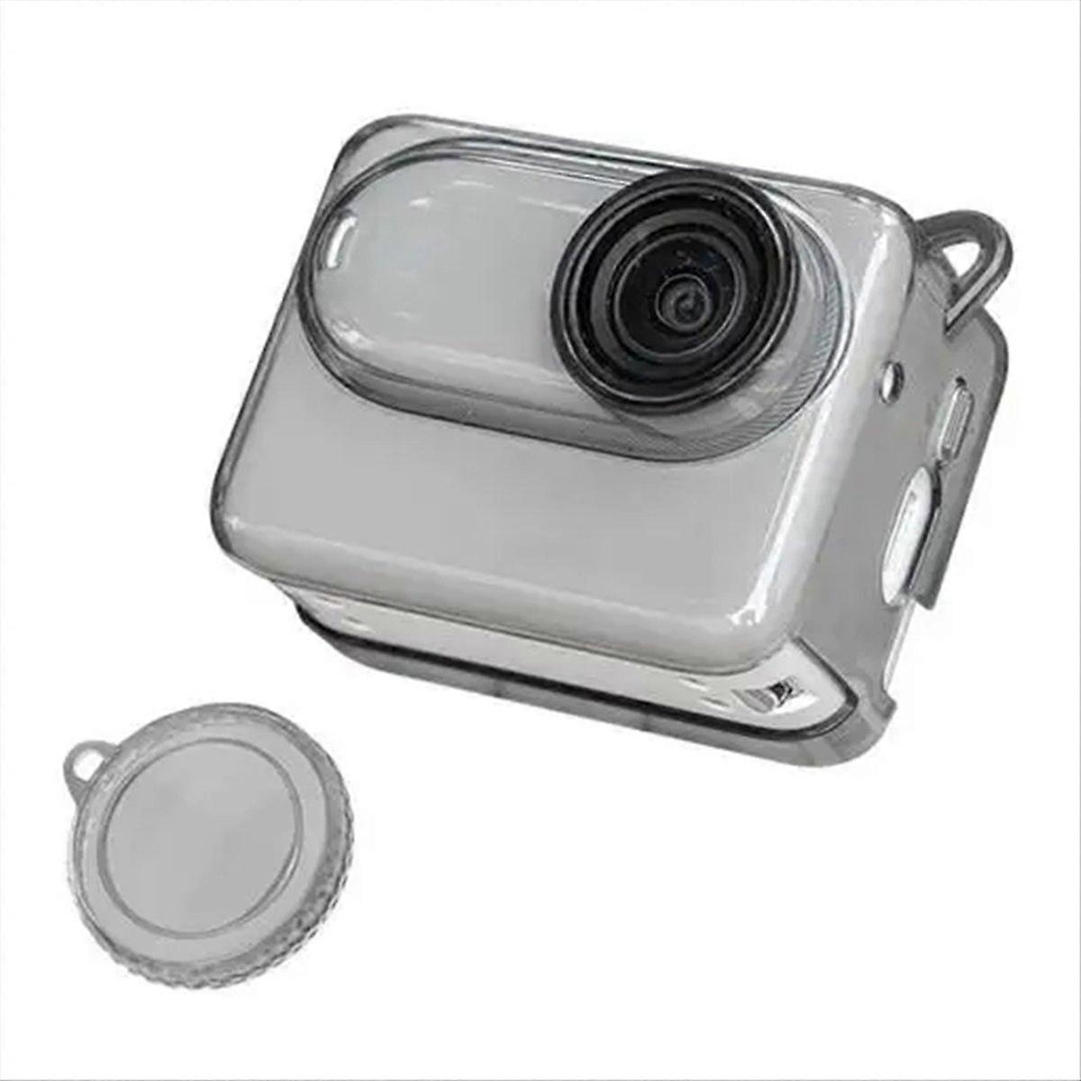 Soft TPU Anti-Drop Protective Case for GO 3 / 3S Camera Body Transparent Protective Case with Lens C