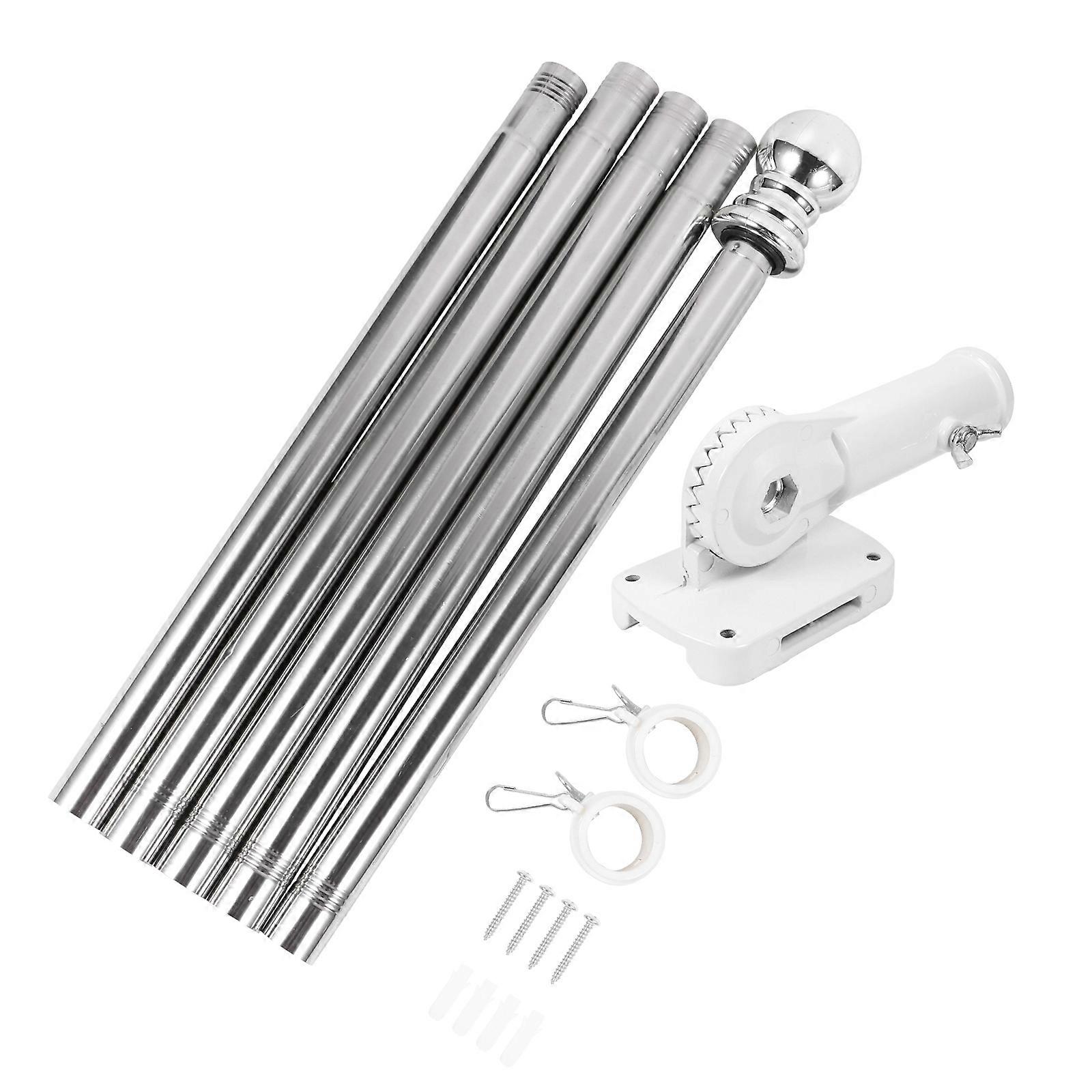 1 Set 1.8 Meter Flag Pole with Flag Pole Holder Kit Wall Mount Flagpole