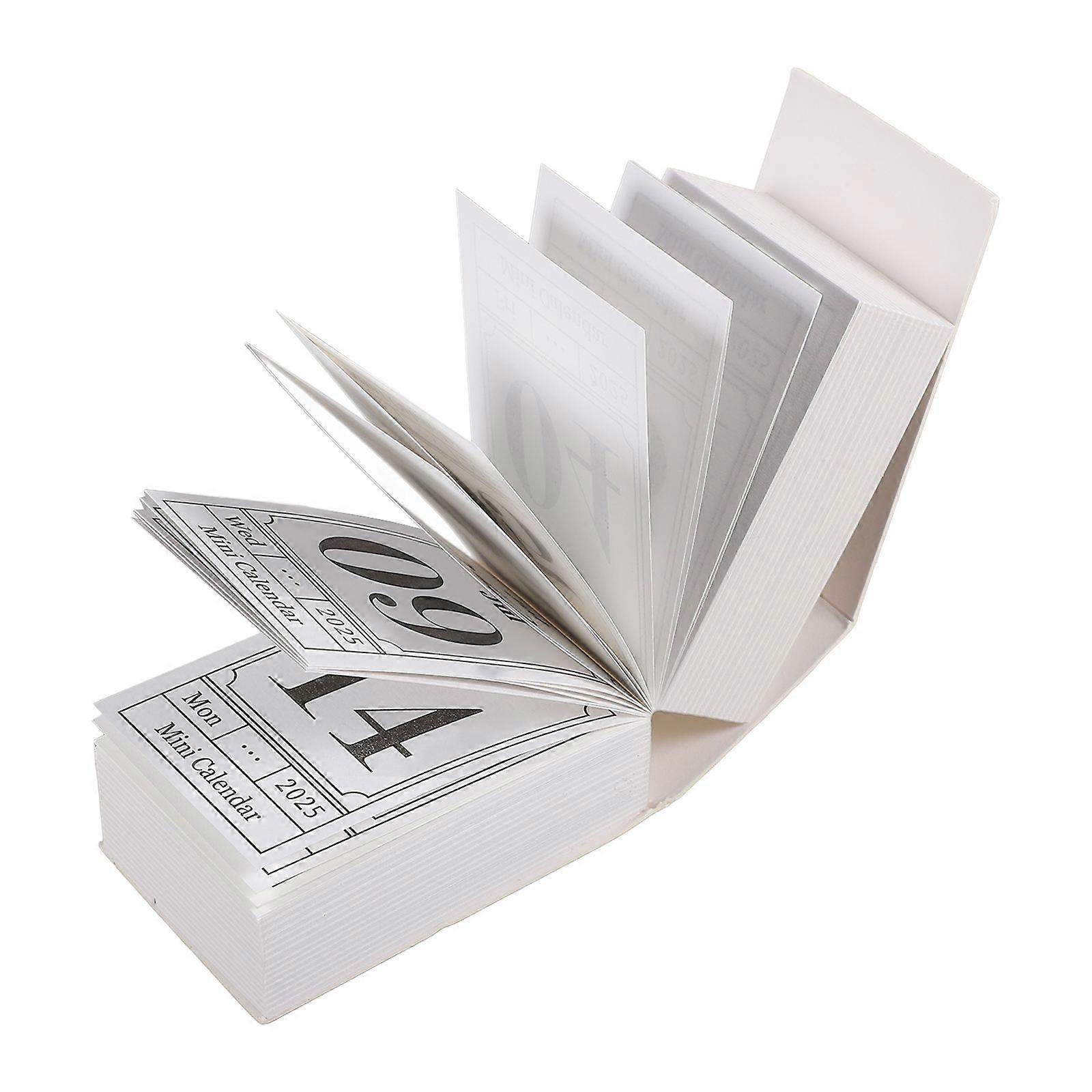 Office Desk Calendar Paper Material Desk Date Display Home Use 5.10X3.50X0.10CM 1Set