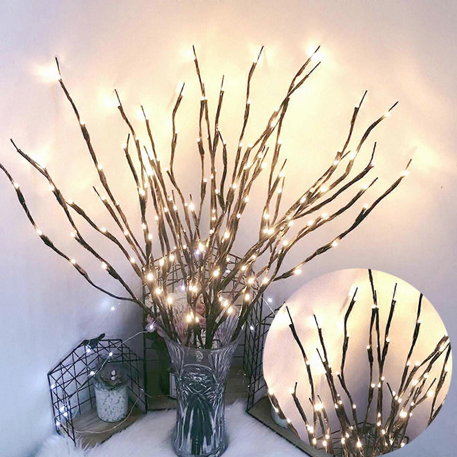 Winysin 30 Inch Branch Twig Lights, 20 LED Flexible Simulation Tree Branches Decorative Lights for Vase, Indoor Decor