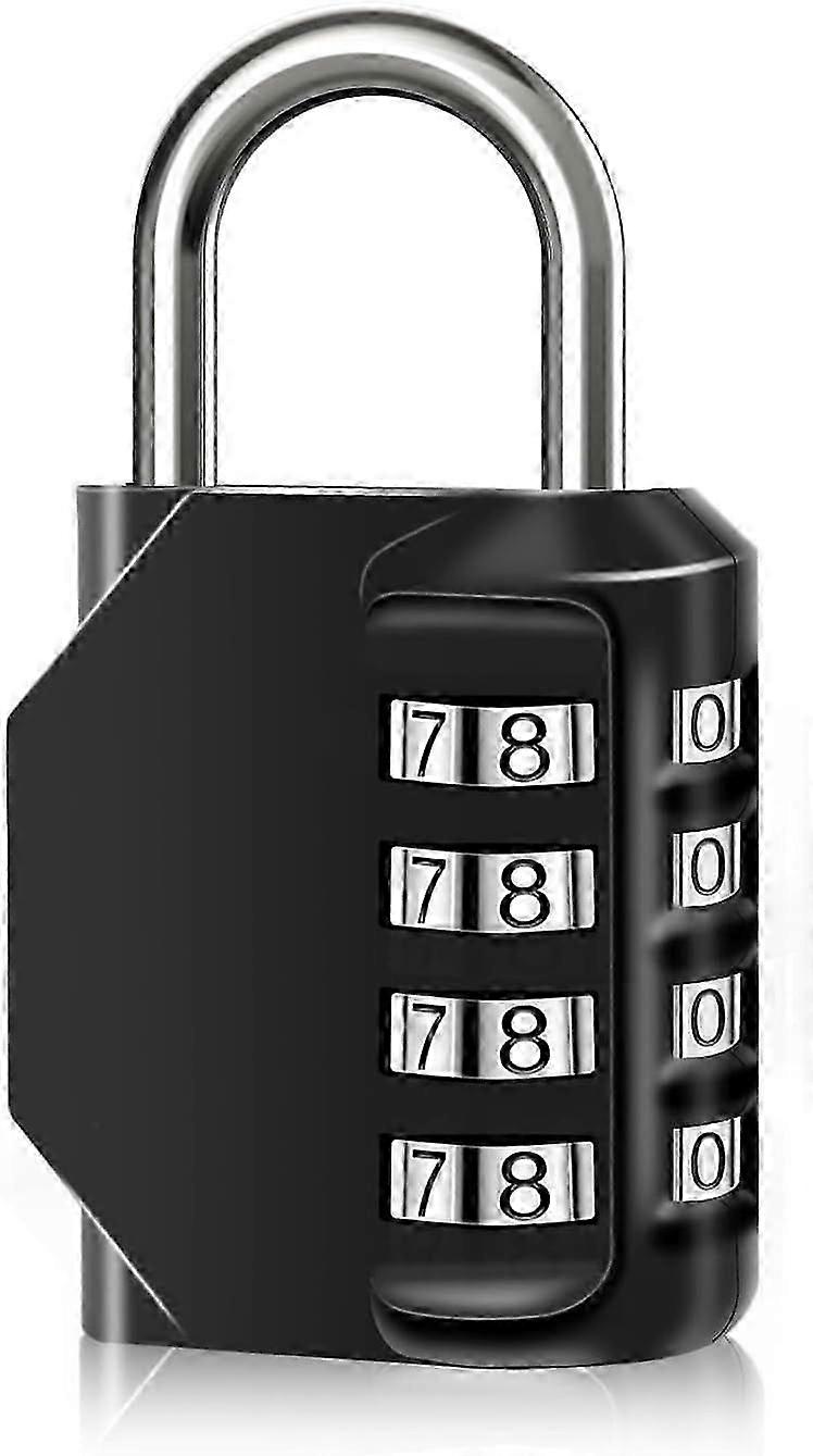 Combination Lock Waterproof 4 Digit Padlocks with Combination Code, Zinc Alloy