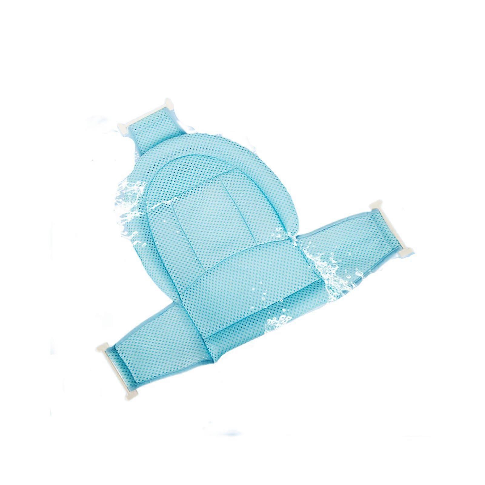Baby Bath Support Seat with Non Slip Mesh Pad for Newborn to 3 Years, 30kg Capacity, Blue
