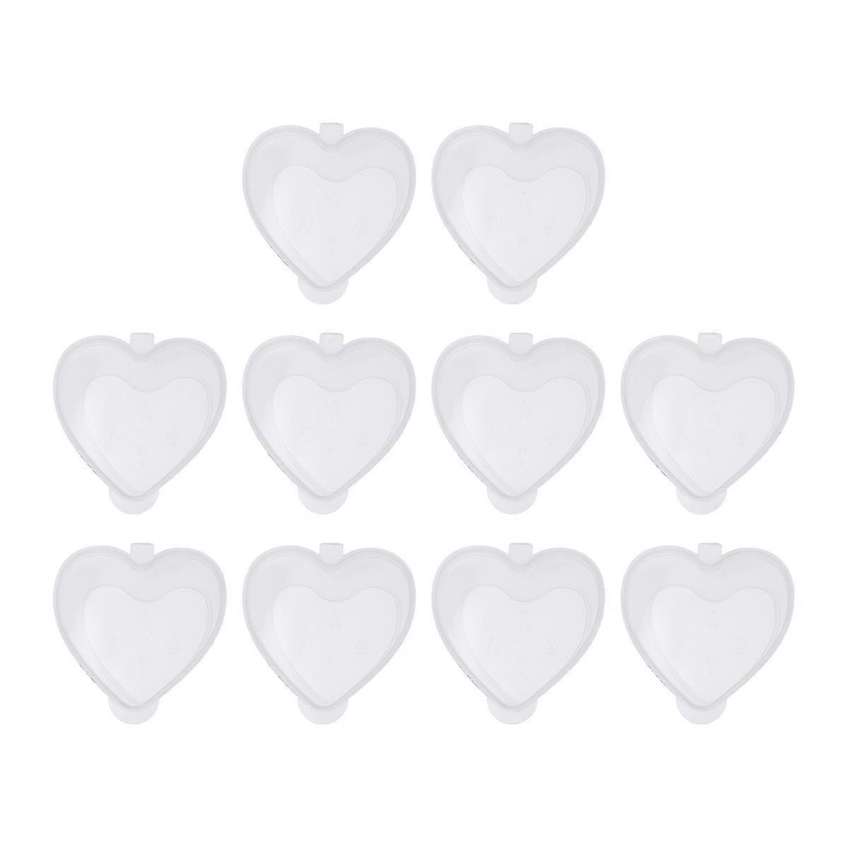 100 PCS 50ML PP Plastic Transparent Heart Shaped Spice Storage Leak Proof Container with Lid