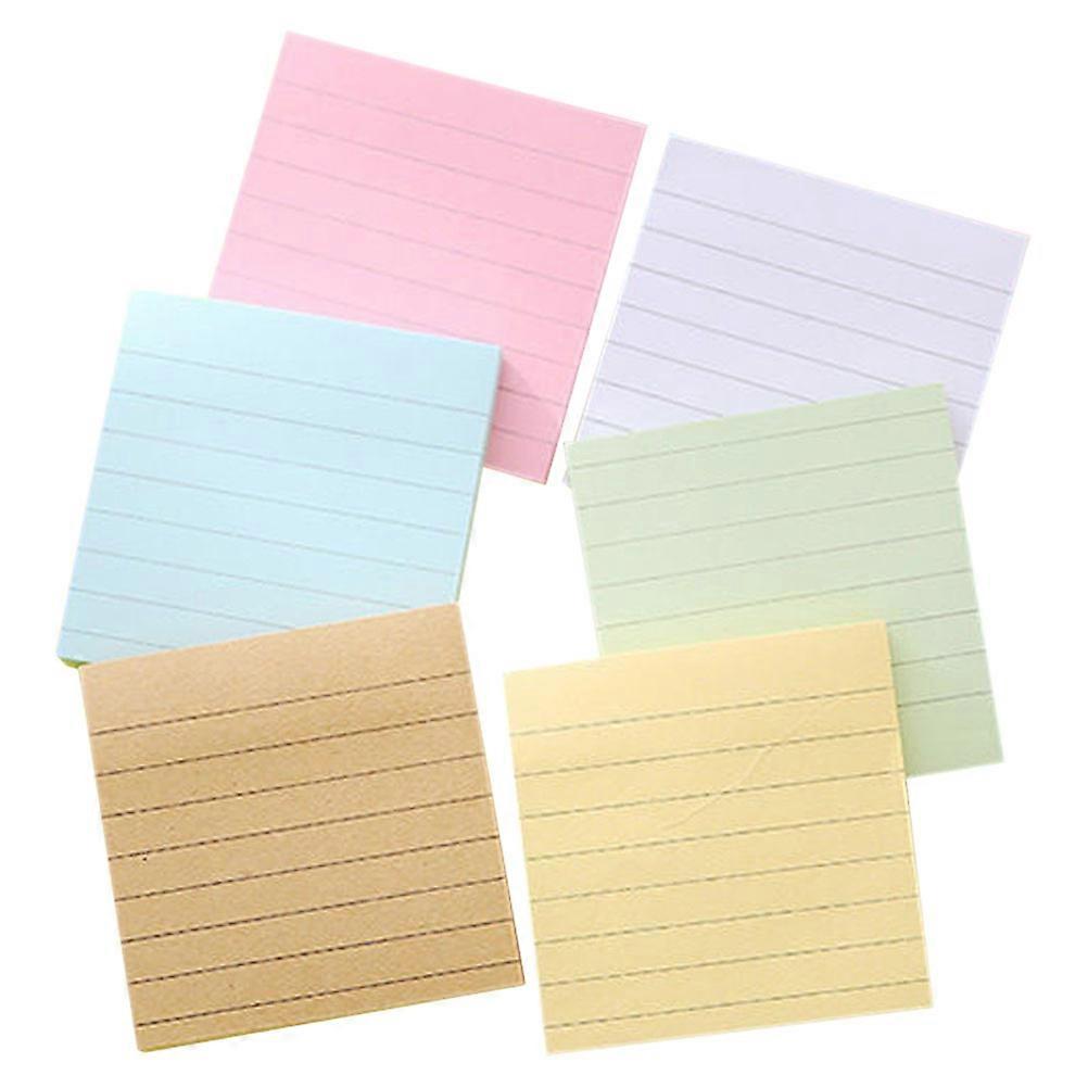 Colored Memo Pads Self-Adhesive Memo Pads for Students Use 6Pcs Assorted Color