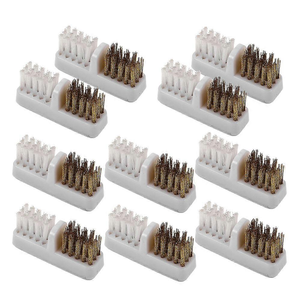 Nail Drill Brush for Cleaning 10Pcs Portable Multifunctional Nail Cleaner Tool