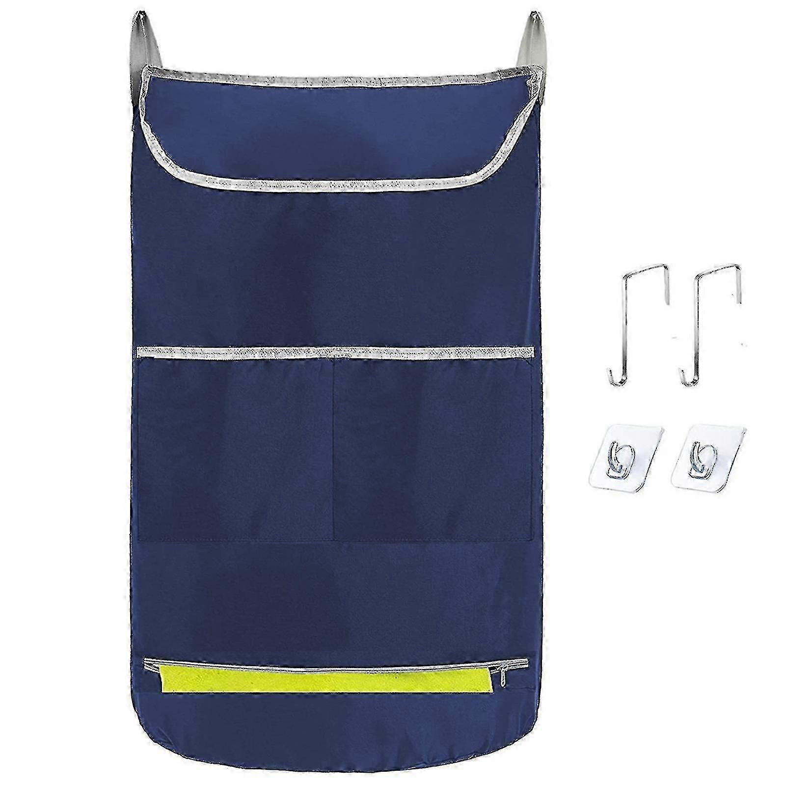 Large Capacity Zippered Door-Hanging Laundry Bag for Bathroom Use