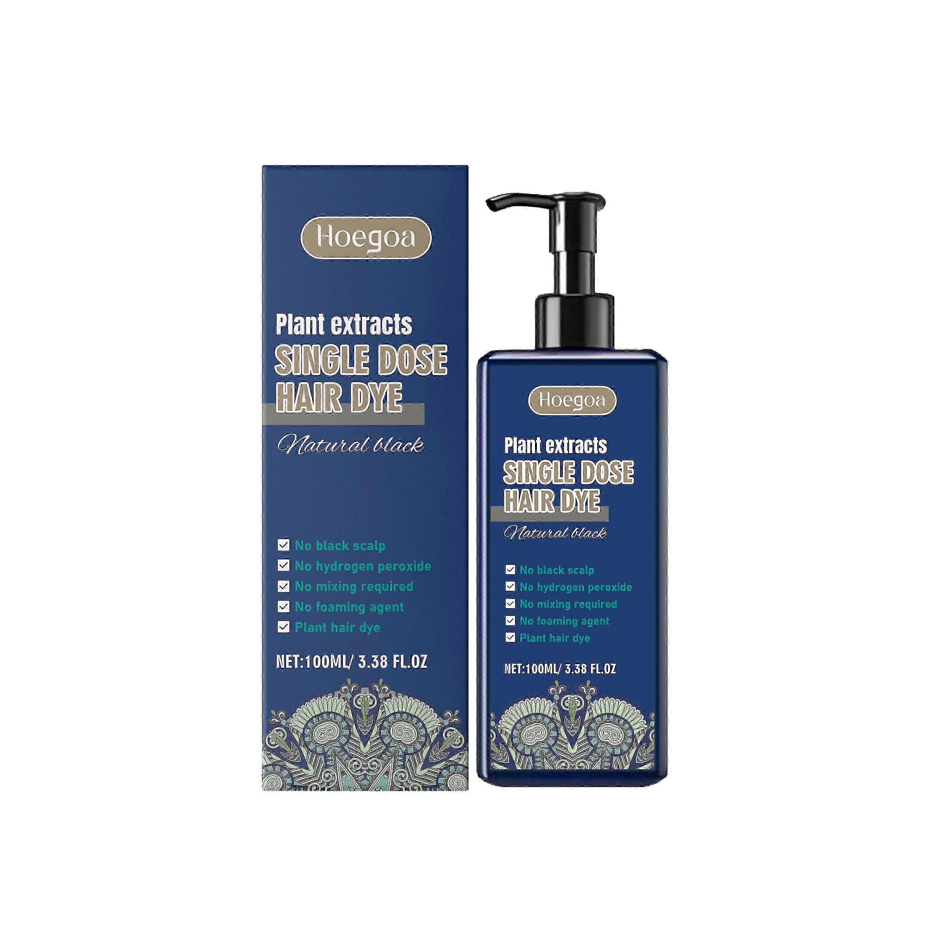 Herbal Essence Hair Shampoo with Ganoderma & Black Sesame for Natural Black Color - 100ml