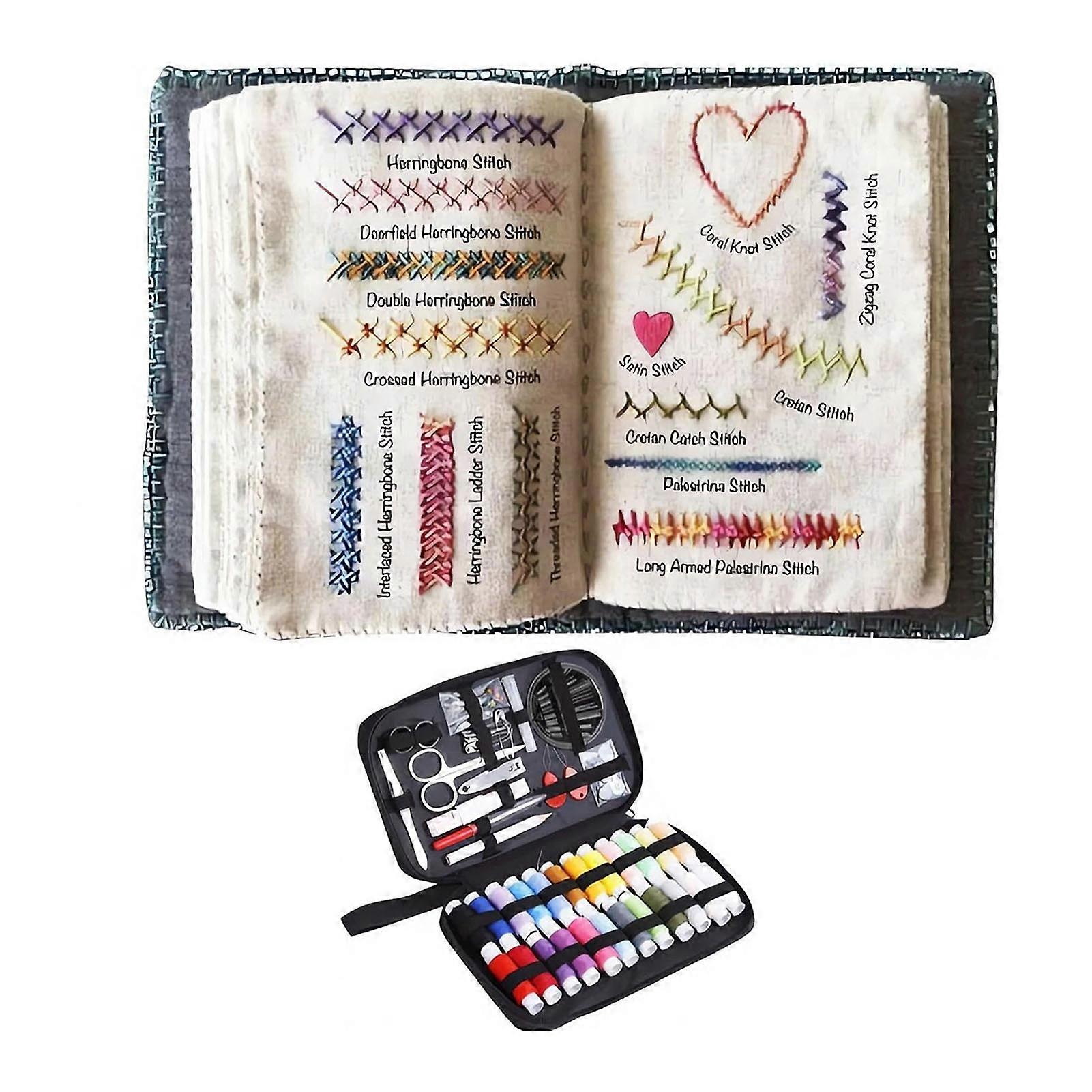 2026 New Embroidery Stitch Book Kit ,Comes with a Complete Toolkit and Instructional Tutorial, Perfect for Beginners and Craft Lovers