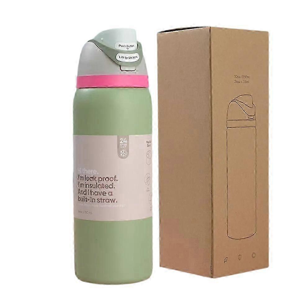 Garrafa de Água de Aço Inoxidável Isolada Owala FreeSip com Canudo Caneca Térmica 33OZ