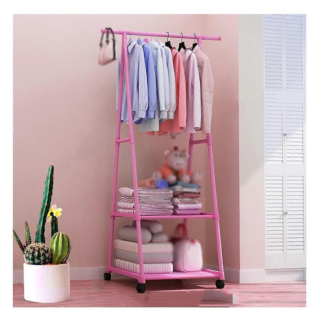 Coat Rack Bronze Freestanding Clothes Stand with 360° Rotating Hooks and Storage Shelf 55x160cm