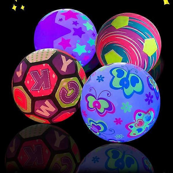 2 pcs Luminous Balls Flashing Toy Throwing Bouncing Balls Inflatable Toys