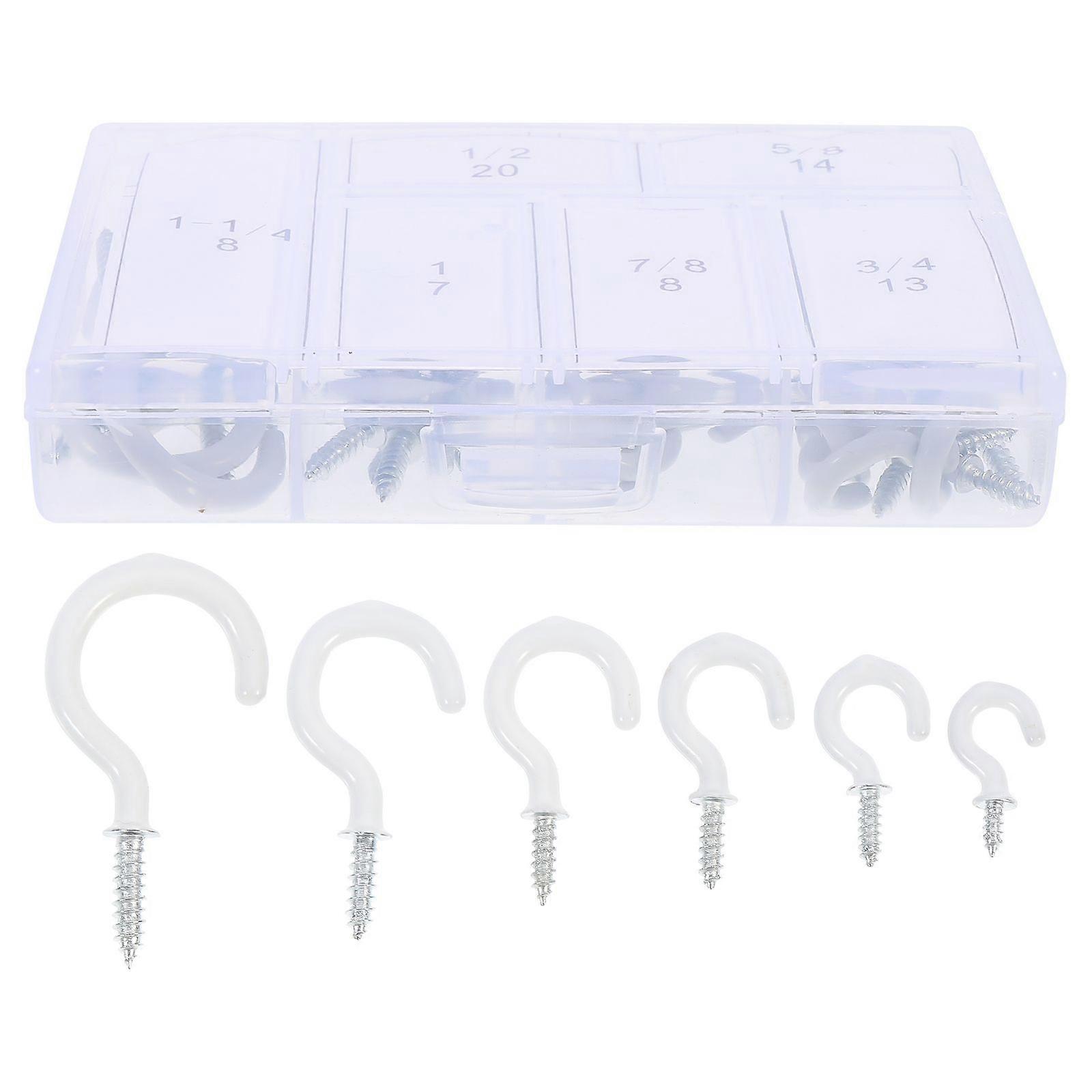 Wall Mount Ceiling Hooks Iron Ceiling Hooks for Hanging 140Pcs White