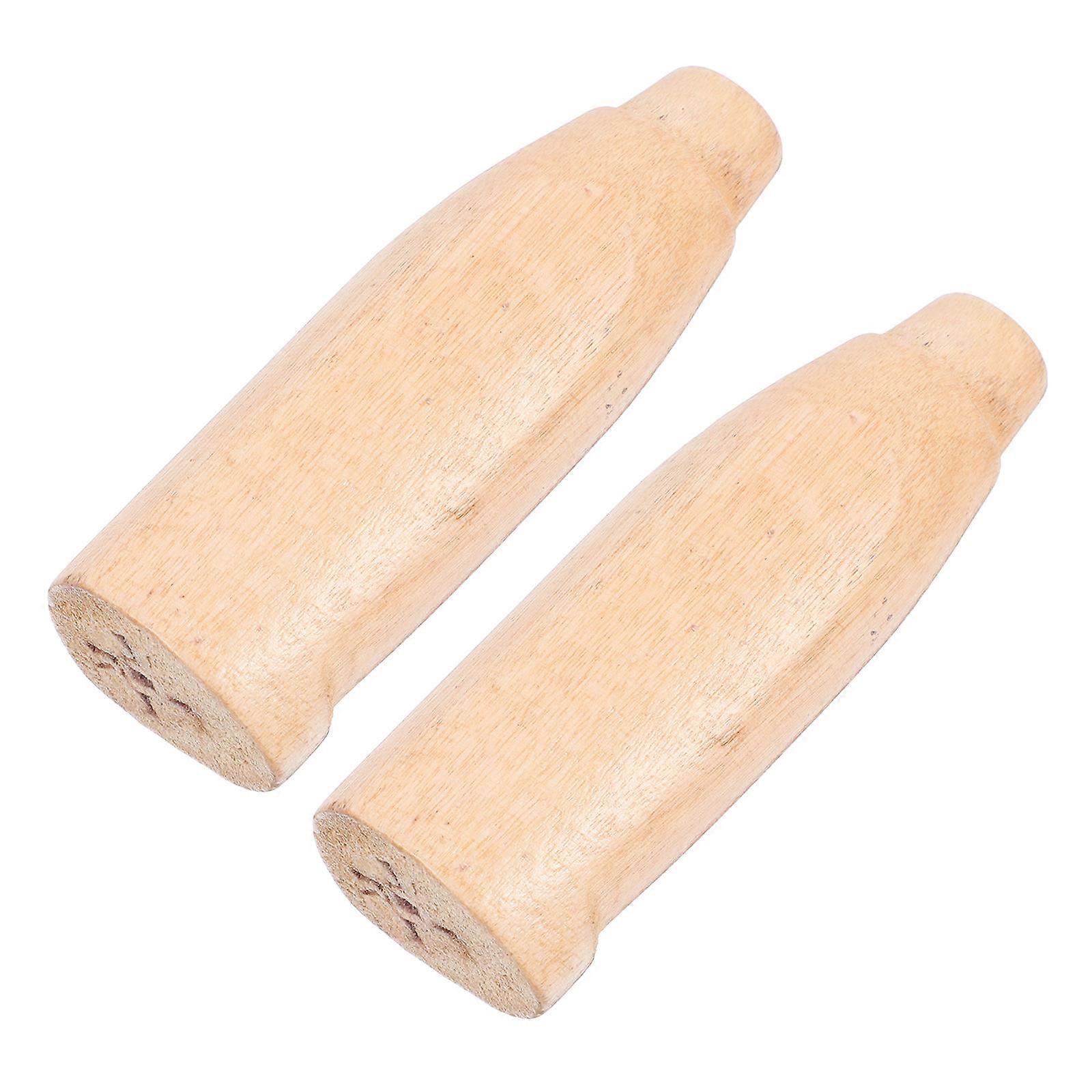 2Pcs Kitchen Handle Replacement Wooden Handle for Repair Use