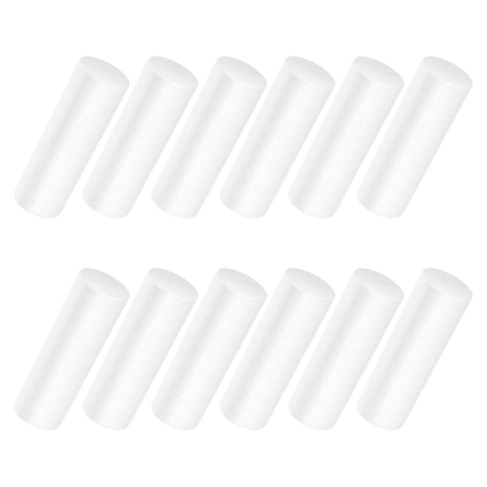 Polystyrene Cylinder White Foam Tubes for Crafting 12Pcs DIY Modeling Cylinders