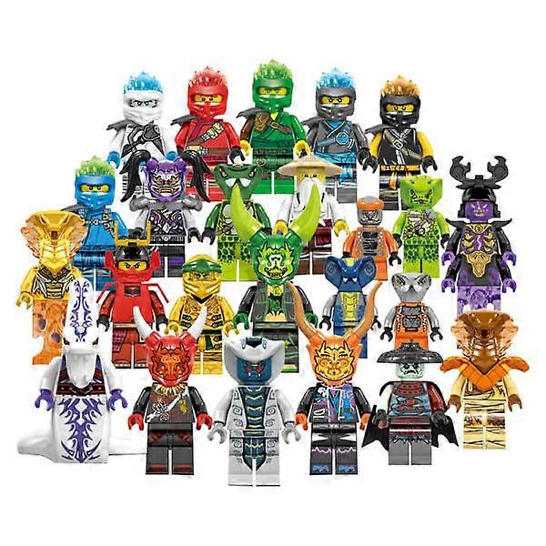Set of 24 go Minifigures Kai Jay Sensei Wu Master Building Paint