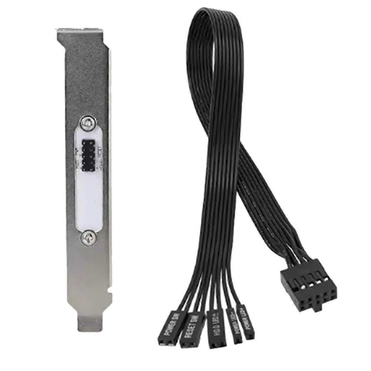 Motherboard External Power Switch HDD LED Restart Button Extension Power Cable for PC Case Chassis