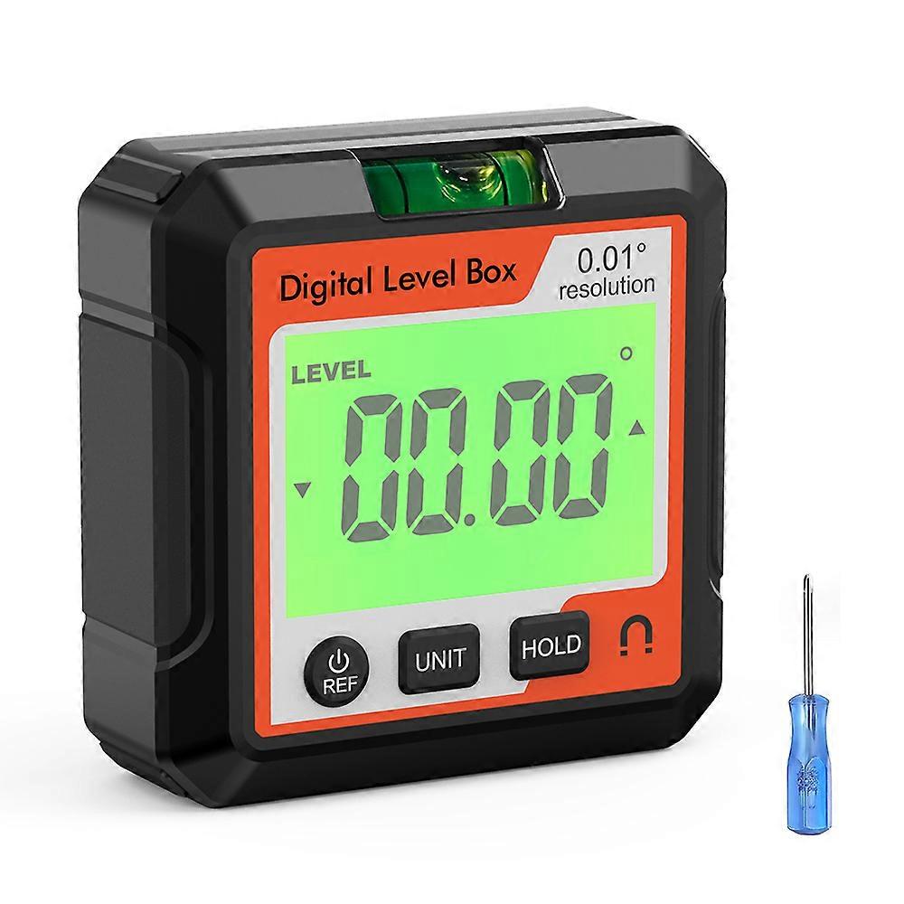 LCD Display Level Box High Precision Inclinometer Magnetic Angle Finder Electronic Level 360° Measurement Tool for Decoration