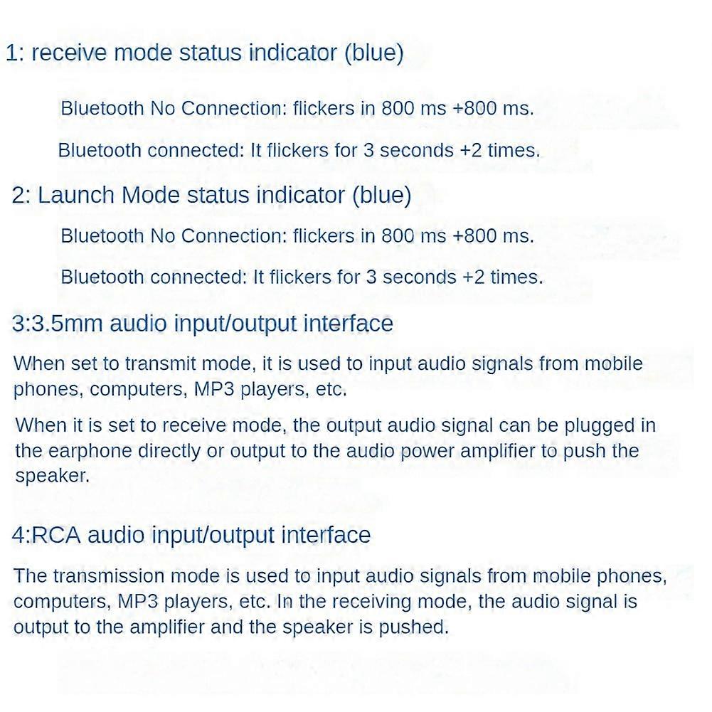 Bluetooth Audio Emitter Receiver Bluetooth 5.3 Transmitter Receiver Stereo Wireless Audio Adapter