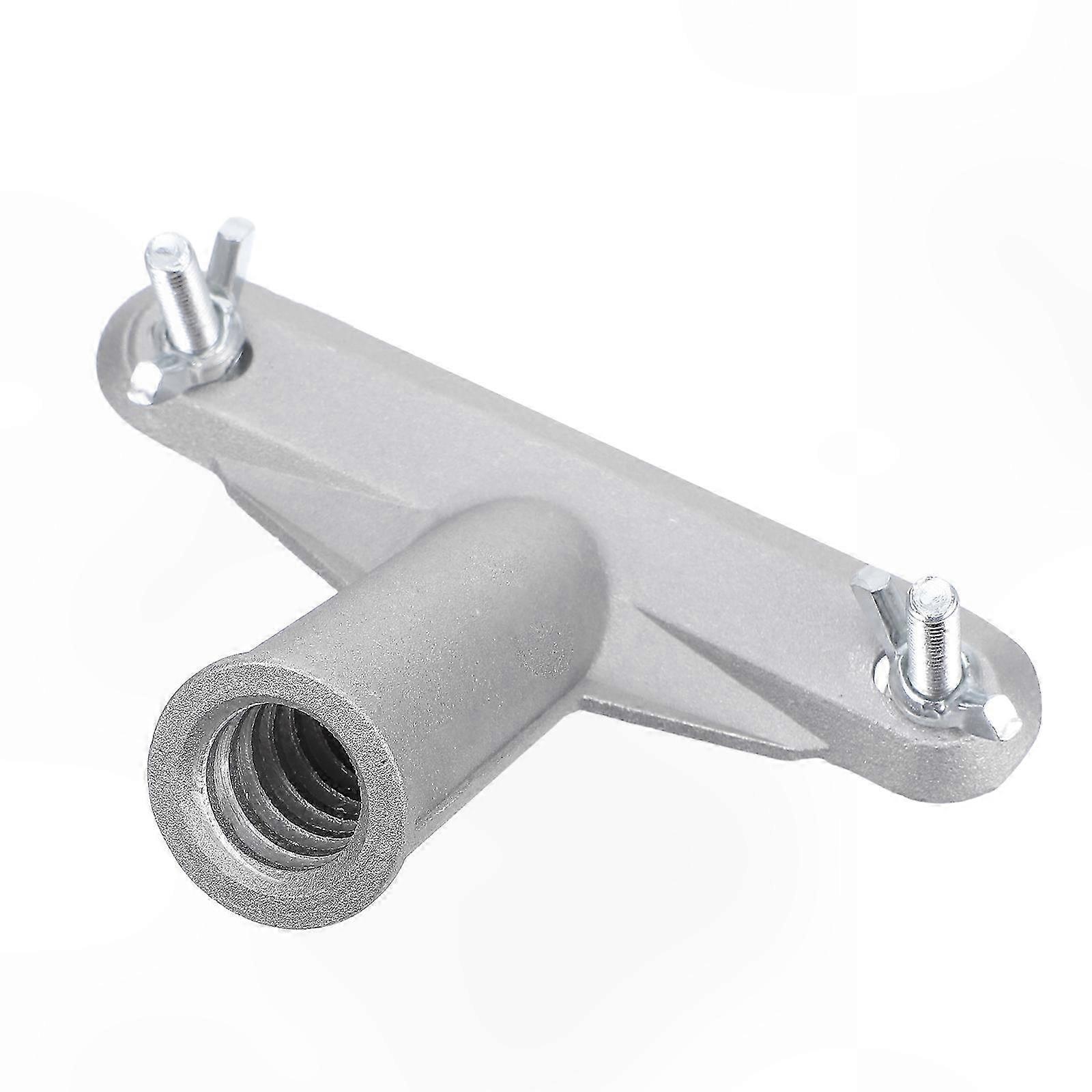 Adjustable Broom Handle Connector with Adapter and Mounting Brackets for Pole and Head Attachment