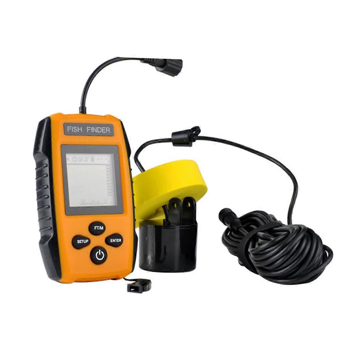 Portable Fish Sensor Hull Mounted Boat Electronic Fish Detector For Float Use, Depth And Fish Location, Weeds And Rocks